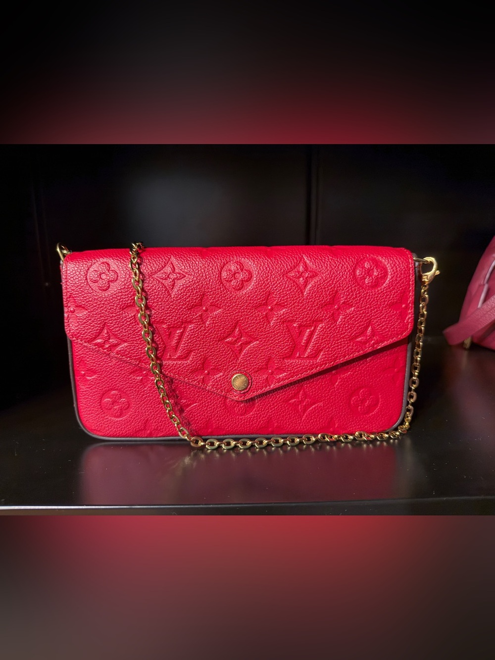 Louis Vuitton Felicie, Empreinte Leather DISCONTINUED COLOR!